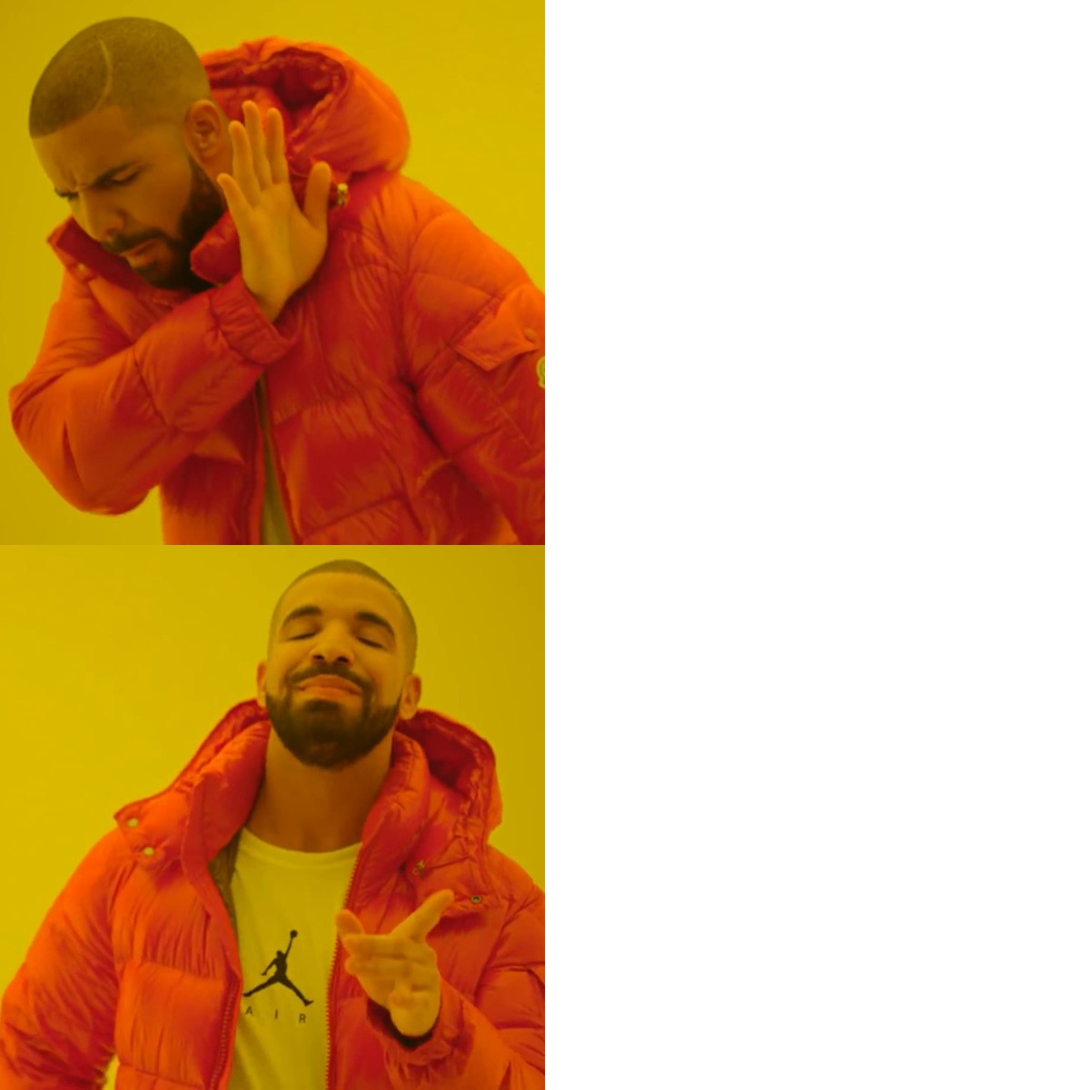 Drake Hotline Bling meme about Ancestral Supplements