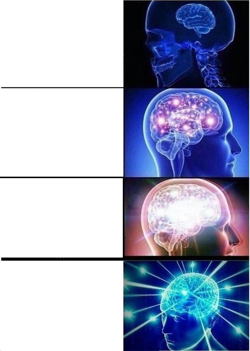Expanding Brain meme about Ancestral Supplements